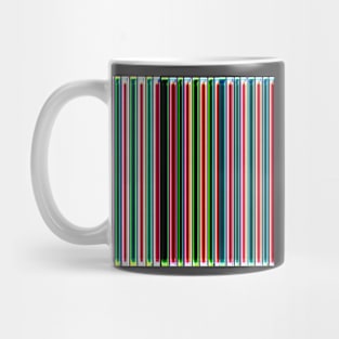 Red and green stripe pattern Mug